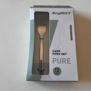 BERGHOFF SET OF 12 CAKE FORKS STAINLESS NWT